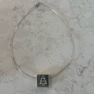 Silver Christmas necklace and chain